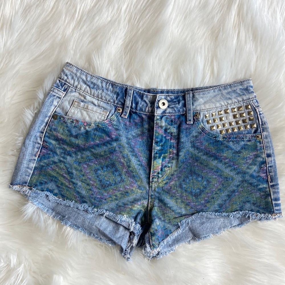 High Rise Jean Shorty Shorts Sz 4